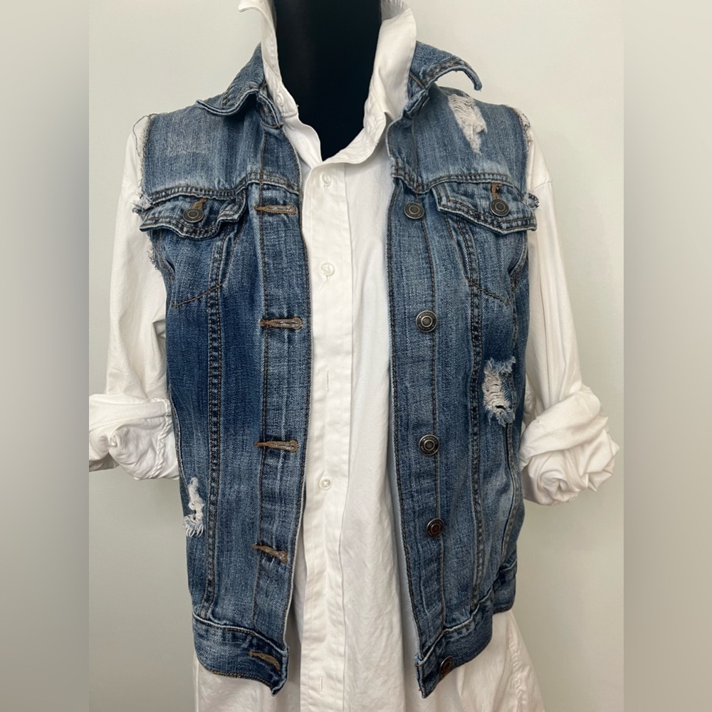 I Heart Ronson Denim Vest Medium